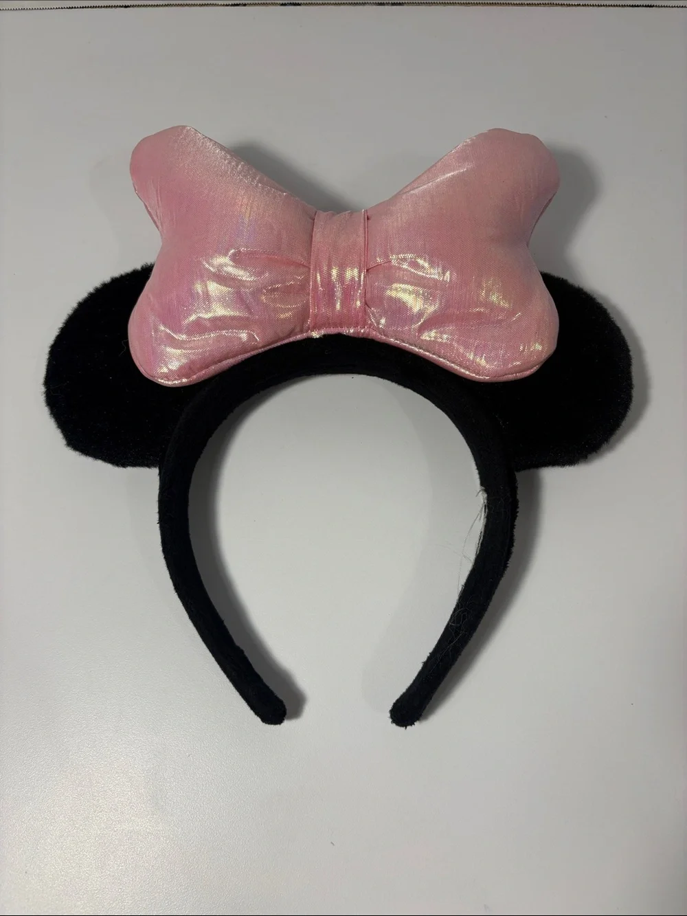 Pink Bow Mouse Ear Headband
